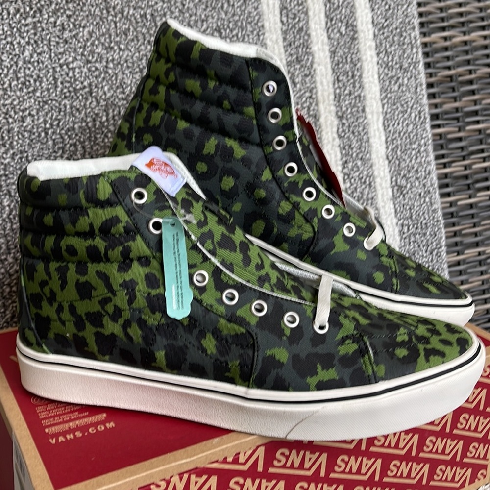 Vans Comfycush Sk8-Hi Leopard Cactus / Scarab MENS - Picture 6 of 16